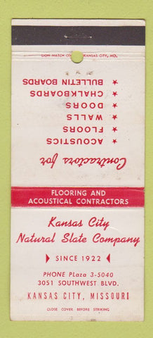 Matchbook Cover - Kansas City Natural Slate MO 30 Strike
