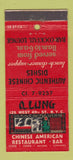 Matchbook Cover - Q Lung Chinese Restaurant New York City 30 Stick