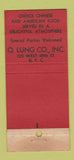 Matchbook Cover - Q Lung Chinese Restaurant New York City 30 Stick