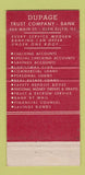 Matchbook Cover - Dupage Trust Glen Ellyn IL 30 Strike