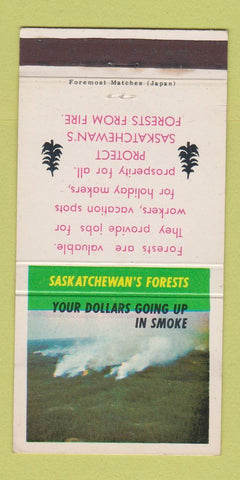 Matchbook Cover - Saskatchewan SK Prevent Forest Fires 30 Strike