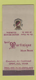 Matchbook Cover - Hotel Martinique Miami Beach FL 21 Strike Feature