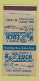 Matchbook Cover - Warren Zeuch Real Estate Insurance Vero Beach FL 30 Strike