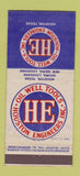 Matchbook Cover - Houston Engineers Oil Well Tool TX  21 Strike Feature