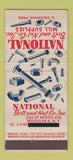 Matchbook Cover - National Bolt Nut Brooklyn NY WEAR 21 Strike Feature