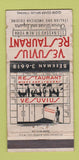 Matchbook Cover - Vesuvius Restaurnt New York City Italian WORN 30 Strike