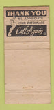 Matchbook Cover - Vesuvius Restaurnt New York City Italian WORN 30 Strike