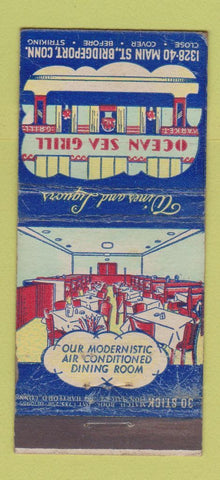 Matchbook Cover - Ocean Sea Grill Bridgeport CT WEAR 30 Stick