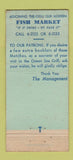 Matchbook Cover - Ocean Sea Grill Bridgeport CT WEAR 30 Stick