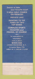 Matchbook Cover - White Rose Livingston Manor NY 30 Stick