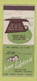 Matchbook Cover - Town Cafeteria Alhambra CA 30 Stick