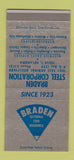 Matchbook Cover - Braden Steel Buildings Tulsa OK 30 Strike
