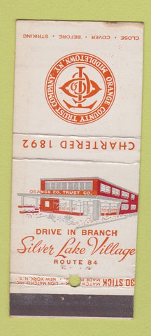Matchbook Cover - Orange County Trust Middletown NY 30 Stick