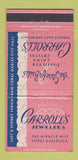 Matchbook Cover - Carroll's Jewelry Coral Gables FL 30 Strike