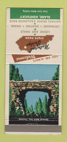 Matchbook Cover - Natural Bridge State Park Slade KY 30 Strike