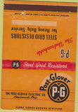 Matchbook Cover - Post Glover Steel Grid Resistors Cincinnati OH 40 Strike