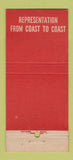 Matchbook Cover - National Tool Salvage Detroit MI 30 Stick