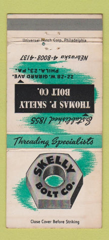Matchbook Cover - Skelly Bolt Company Philadelphia PA 30 Strike