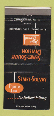 Matchbook Cover - Semet Solvay Foundry Coke Buffalo NY Detroit WEAR 30 Strike