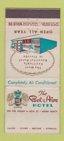Matchbook Cover - Bon Aire Hotel Miami Beach FL 30 Stick
