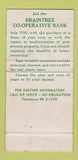 Matchbook Cover - Braintree COOP Bank MA 30 Strike