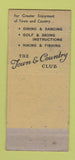 Matchbook Cover - Town & Country Club Seattle WA WEAR 30 Stick