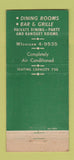 Matchbook Cover - Beck's North Philadelphia PA Restaurant  30 Stick