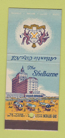Matchbook Cover - Shelburne Hotel Atlantic City NJ 30 Stick