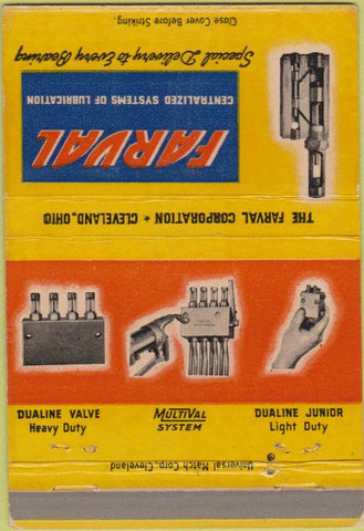 Matchbook Cover - Farval Lubricants Cleveland OH 40 Strike