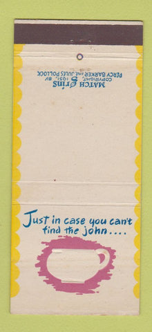 Matchbook Cover - Match Grins Joke Chamber Pot? Poop San Francisco 30 Stick