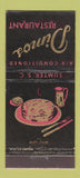 Matchbook Cover - Dimos Restaurant Sumter SC 21 Strike Feature