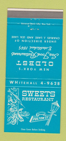 Matchbook Cover - Sweets Restaurant New York City 30 Strike