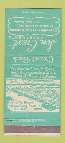 Matchbook Cover - Sea Crest Apartments Sarasota FL 30 Strike