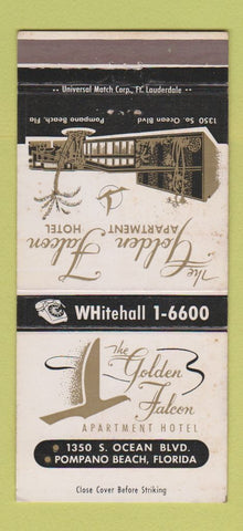 Matchbook Cover - Golden Falcon Hotel Pompano Beach FL 30 Strike