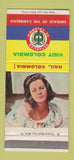 Matchbook Cover - Colombia Tourism girlie 30 Strike