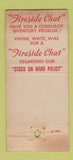 Matchbook Cover - Fireside Fabrics New York City Los Angeles 30 Stick