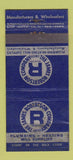 Matchbook Cover James Robertson Plumbing Heating Montreal QC 21 Strike Feature