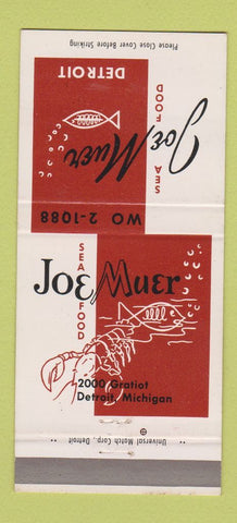 Matchbook Cover - Joe Muer Detroit MI restaurant 30 Strike