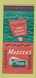 Matchbook Cover - Madsen's Restaurant Long Beach CA 21 Strike Feature