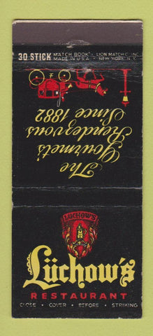 Matchbook Cover - Lucho's Restaurant New York City 30 Stick
