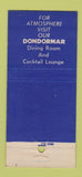 Matchbook Cover - Trainer's Seafood Quakertown PA  21 Strike Feature