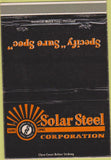 Matchbook Cover - Solar Steel Corporation Cleveland OH 40 Strike
