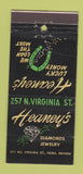 Matchbook Cover - Heaney's Diamonds Jewelry Reno NV WORN 21 Strike Feature