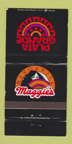 Matchbook Cover - Maggie's Margarita Plata Grande Ocean City MD WEAR 30 Strike