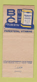 Matchbook Cover Folbesyn Parenteral Vitamins Lederle DISPLAY 21 Strike Feature