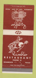 Matchbook Cover - Rambler Motel Shamrock TX Route 66 30 Strike