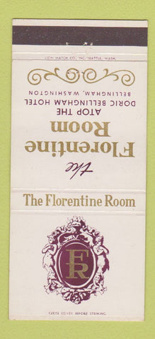Matchbook Cover - Florentine Room Doric Bellingham Hotel WA 30 Strike