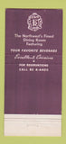 Matchbook Cover - Florentine Room Doric Bellingham Hotel WA 30 Strike