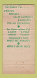 Matchbook Cover - Market Restaurant Columbia SC lobster WORN 30 Strike