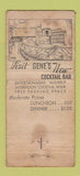Matchbook Cover - Gene's Grill  NJ WORN 21 Strike Feature